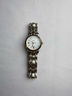 Disney Time Works Mickey Mouse Two-Tone Quartz Watch with Date Quiet Luxury Vint